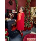 Fashion by NONO - Tina ruha piros tüll betéttel