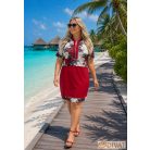 Fashion by NONO - Katica tunika-ruha piros-virágmintás