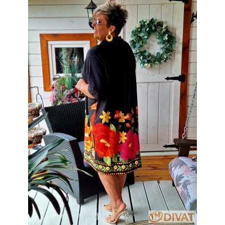 Fashion by NONO - Ingruha fekete alapon egyedi mintával