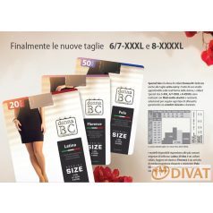   Florence 40den Maxi elasztikus, elől-hátul nagybetétes Plus Size harisnyanadrág 6/7 és 8 méret