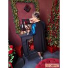 Fashion by NONO - Tina ruha fekete-türkiz betéttel