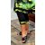 Fashion by NONO 3/4-es fekete pamut sztreccs  leggings - alja gyümölcs mintával díszített 