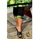 Fashion by NONO 3/4-es fekete pamut sztreccs  leggings - alja gyümölcs mintával díszített 