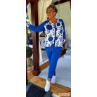 Fashion by NONO  -  Xéna királykék-fehér alapon gyönyörű matyó mintás szabadidő szett