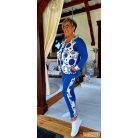 Fashion by NONO  -  Xéna királykék-fehér alapon gyönyörű matyó mintás szabadidő szett