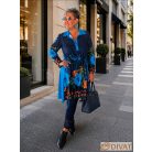 Fashion by NONO - Daniella ing-ruha kék-egyedi mintás