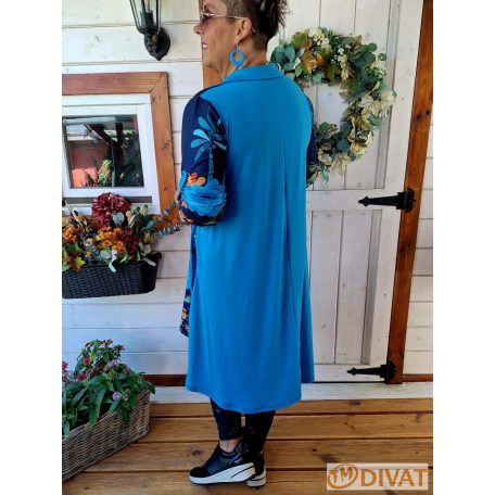 Fashion by NONO - Daniella ing-ruha kék-egyedi mintás