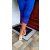 Fashion by NONO 3/4-es királykék pamut sztreccs leggings alja csipkével díszítve