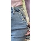 Világoskék extra sztreccs kisebb méretű MOM FIT trendi farmernadrág 