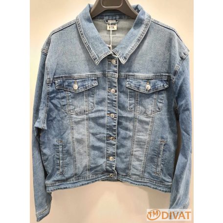 Extra méretű világoskék farmerkabát