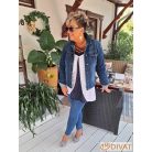 Extra méretű sötétkék farmerkabát