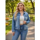 Csillogó farmerdzseki L- 4XL