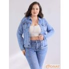 Csillogó farmerdzseki L- 4XL