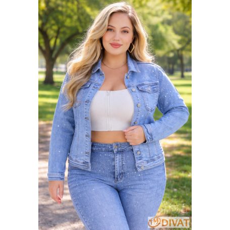 Csillogó farmerdzseki L- 4XL