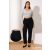 Extra sztreccs plus size farmernadrág fekete színben