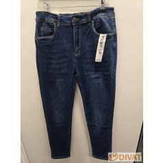   Extra sztreccs plus size, Push Up farmernadrág sötétkék színben