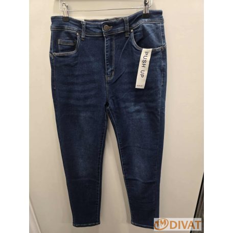 Extra sztreccs plus size, Push Up farmernadrág sötétkék színben