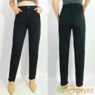 Alul szaggatott plus size farmernadrág fekete színben