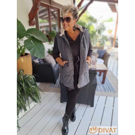 Nature vékony mellény szürke, fekete, bézs színben