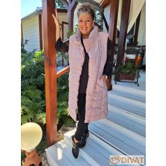   Nature extra hosszú mellény púderrózsaszín, fekete és sötétkék színben