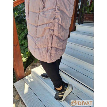 Nature extra hosszú mellény púderrózsaszín, fekete és sötétkék színben