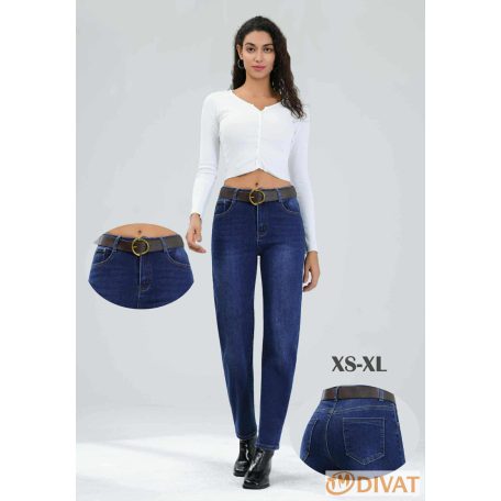 Bő szárú farmernadrág sötétkék XS-XL-ig